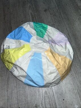 Sunnylife Pastel Panel Inflatable Ball in Blue, Yellow, Green, Purple & Cream